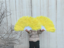 Load image into Gallery viewer, Luxury Large Marabou Feather Fan – Perfect for Burlesque, Carnival & Cosplay 80x45cm