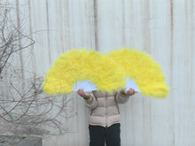 Load image into Gallery viewer, yellowmaraboufeatherfan3 - Dancefeathers