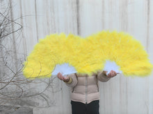 Load image into Gallery viewer, Luxury Large Marabou Feather Fan – Perfect for Burlesque, Carnival & Cosplay 80x45cm