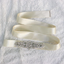 Load image into Gallery viewer, Wedding Belt, Bridal Belt Sash, Rhinestone Belt, Wedding Dress Belt , Crystal Bridal Belt, Bridal Belt Clasp - Dancefeather