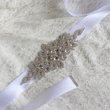 Load image into Gallery viewer, Wedding Belt, Bridal Belt Sash, Rhinestone Belt, Wedding Dress Belt , Crystal Bridal Belt, Bridal Belt Clasp - Dancefeather