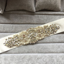 Load image into Gallery viewer, Wedding Belt, Bridal Belt Sash, Rhinestone Belt, Wedding Dress Belt , Crystal Bridal Belt, Bridal Belt Clasp - Dancefeather