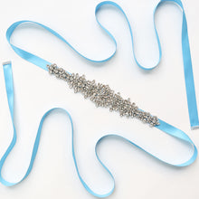 Load image into Gallery viewer, Wedding Belt, Bridal Belt Sash, Rhinestone Belt, Wedding Dress Belt , Crystal Bridal Belt, Bridal Belt Clasp - Dancefeather