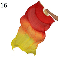 Load image into Gallery viewer, 2pieces/pair 50x70inch Large Silk veil fans white turquoise royal blue Dance Fan Burlesque Dance fan Bridal Bouquet