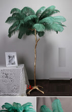 Load image into Gallery viewer, 100 Emerald Ostrich feathers for wedding centerpiece - Dancefeather