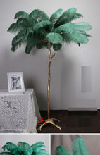 Load image into Gallery viewer, 100 Emerald Ostrich feathers for wedding centerpiece - Dancefeather

