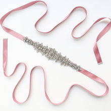 Load image into Gallery viewer, Wedding Belt, Bridal Belt Sash, Rhinestone Belt, Wedding Dress Belt , Crystal Bridal Belt, Bridal Belt Clasp - Dancefeather