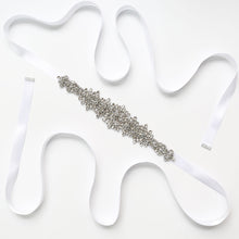 Load image into Gallery viewer, Wedding Belt, Bridal Belt Sash, Rhinestone Belt, Wedding Dress Belt , Crystal Bridal Belt, Bridal Belt Clasp - Dancefeather