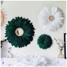 Load image into Gallery viewer, Material Only DIY Not Finished Products Unique Decorative Feather Wall Art, Feather Art Inspired by African JuJu Hats