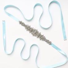 Load image into Gallery viewer, Wedding Belt, Bridal Belt Sash, Rhinestone Belt, Wedding Dress Belt , Crystal Bridal Belt, Bridal Belt Clasp - Dancefeather
