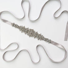 Load image into Gallery viewer, Wedding Belt, Bridal Belt Sash, Rhinestone Belt, Wedding Dress Belt , Crystal Bridal Belt, Bridal Belt Clasp - Dancefeather