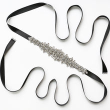 Load image into Gallery viewer, Wedding Belt, Bridal Belt Sash, Rhinestone Belt, Wedding Dress Belt , Crystal Bridal Belt, Bridal Belt Clasp - Dancefeather