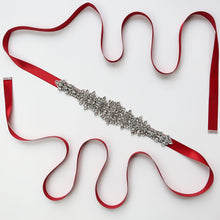 Load image into Gallery viewer, Wedding Belt, Bridal Belt Sash, Rhinestone Belt, Wedding Dress Belt , Crystal Bridal Belt, Bridal Belt Clasp - Dancefeather