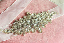 Load image into Gallery viewer, Wedding Belt, Bridal Belt Sash, Rhinestone Belt, Wedding Dress Belt , Crystal Bridal Belt, Bridal Belt Clasp - Dancefeather
