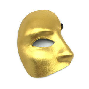 Men  Women Couple Gold Metal Evil Skull and Venetian Laser Cut Masquerade Masks - Dancefeather