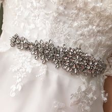 Load image into Gallery viewer, Wedding Belt, Bridal Belt Sash, Rhinestone Belt, Wedding Dress Belt , Crystal Bridal Belt, Bridal Belt Clasp - Dancefeather