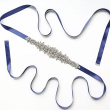 Load image into Gallery viewer, Wedding Belt, Bridal Belt Sash, Rhinestone Belt, Wedding Dress Belt , Crystal Bridal Belt, Bridal Belt Clasp - Dancefeather