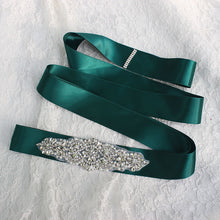 Load image into Gallery viewer, Wedding Belt, Bridal Belt Sash, Rhinestone Belt, Wedding Dress Belt , Crystal Bridal Belt, Bridal Belt Clasp - Dancefeather