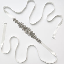 Load image into Gallery viewer, Wedding Belt, Bridal Belt Sash, Rhinestone Belt, Wedding Dress Belt , Crystal Bridal Belt, Bridal Belt Clasp - Dancefeather