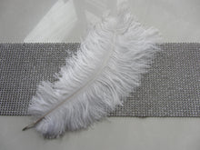 Load image into Gallery viewer, 15 White  13-15inch Ostrich feathers   for wedding centerpiece DIY Hat Milliery
