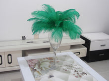 Load image into Gallery viewer, 100 green Ostrich feathers for wedding centerpiece - Dancefeather