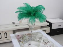 Load image into Gallery viewer, 100 green Ostrich feathers for wedding centerpiece - Dancefeather