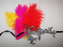 Load image into Gallery viewer, Man Women couple  feather party event Masquerade Masks - Dancefeather
