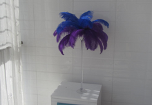 Load image into Gallery viewer, 50 Purple &amp; 50 Royal Blue Ostrich feathers for wedding centerpiece - Dancefeather

