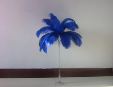 Load image into Gallery viewer, 100 Royal Blue Ostrich feathers for wedding centerpiece - Dancefeather
