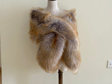 Load image into Gallery viewer, Small Size 5-12Years girl Child 10x58inch Blush Beige Nude Wedding Bridal Flower Girl Child Faux Fur Stole Wrap Shawl Cape