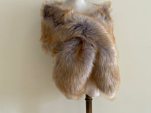 Load image into Gallery viewer, 12x65inch Sivelr with Gold Tip Wedding Bridal Faux Fur Stole Wrap Shawl Cape - Dancefeather