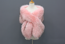 Load image into Gallery viewer, Small Size 5-12Years girl Child 10x58inch Blush Beige Nude Wedding Bridal Flower Girl Child Faux Fur Stole Wrap Shawl Cape