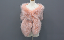 Load image into Gallery viewer, Small Size 5-12Years girl Child 10x58inch Blush Beige Nude Wedding Bridal Flower Girl Child Faux Fur Stole Wrap Shawl Cape