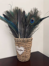 Load image into Gallery viewer, 15PCS Grey Turkey Quill + 15PCS peacock EYE +15PCS Peacock Sword Feathers for home table decorations - Dancefeather