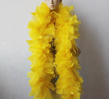 Load image into Gallery viewer, 160g Large 2Yards Turkey Marabou feather Boa Dance Chand white black red orange turquoise green yellow - Dancefeather