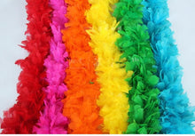 Load image into Gallery viewer, 160g Large 2Yards Turkey Marabou feather Boa Dance Chand white black red orange turquoise green yellow - Dancefeather