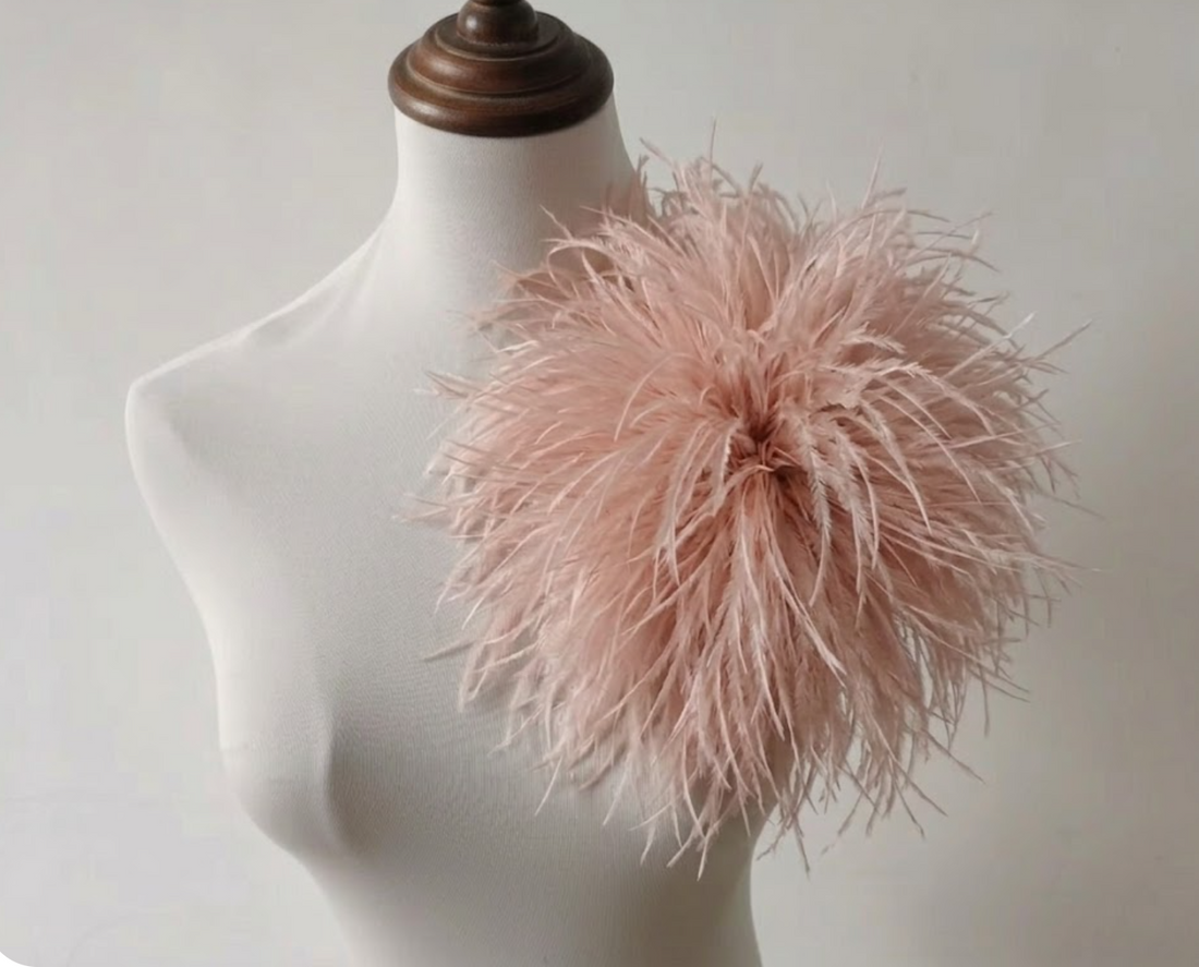 DIY Ostrich Feather Trimming Brooch Tutorial