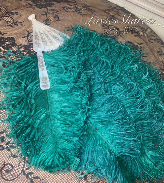 Stunning Curly Ostrich Feather Fan – Your Ultimate Glam Statement Accessory