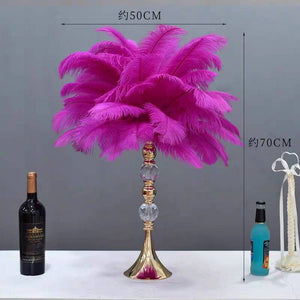 100 Hot Pink Ostrich feathers for wedding centerpiece