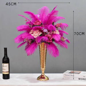 100 hot pink Ostrich feathers for wedding centerpiece