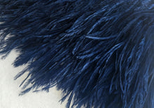 Load image into Gallery viewer, Navy ostrich feather trimming
