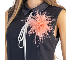 Load image into Gallery viewer, 1 PCS Antique Off White Ostrich Feathers hair clip pin, Art Deco Dress Clip, Bridal, Wedding, Various Styles
