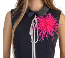 Load image into Gallery viewer, 1 PCS Antique Off White Ostrich Feathers hair clip pin, Art Deco Dress Clip, Bridal, Wedding, Various Styles
