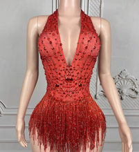 Load image into Gallery viewer, Dancefeathers Burlesque  Party Feather Maxi Dress Skirt
