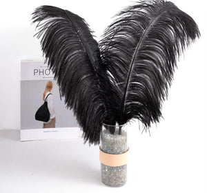 100/lot Black Ostrich feathers for wedding centerpiece DIY Hat Milliery