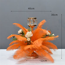 Load image into Gallery viewer, 100 Orange Ostrich feathers for wedding centerpieces

