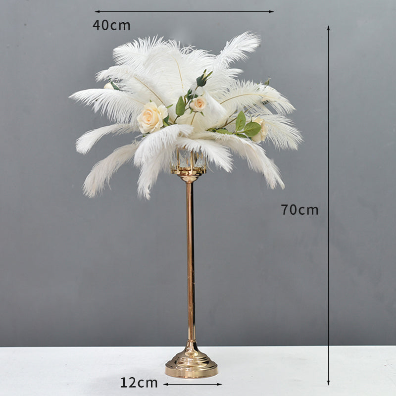 100 white Ostrich feathers for wedding centerpieces