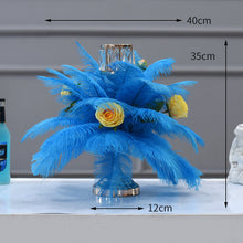 Load image into Gallery viewer, 100 Turquoise Ostrich feathers for wedding centerpieces
