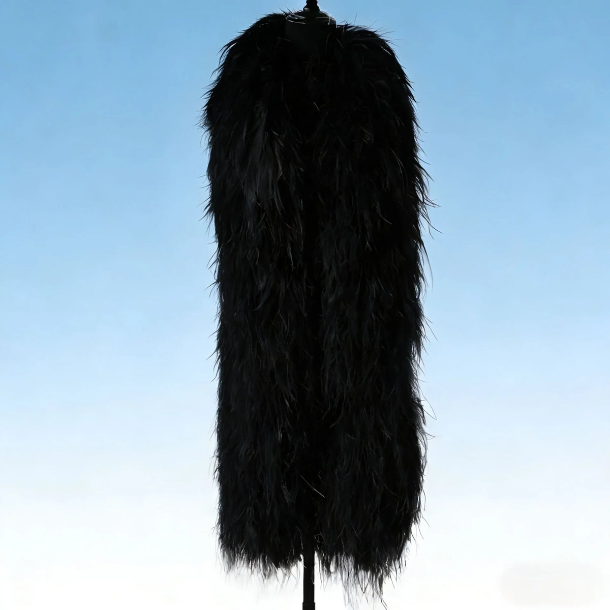 black ostrich feather boa 10ply  for burlesque dance
