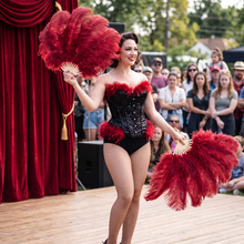 Load image into Gallery viewer, Large Ostrich Feather Fan 20x36" | Stage &amp; Burlesque
